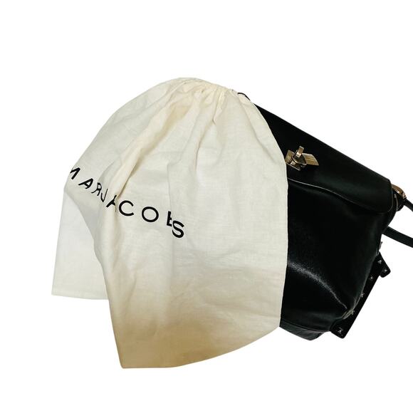 Marc Jacobs Paradise Baxter Luxury Lambskin Leather Black Crossbody Silver Studs - Picture 7 of 12